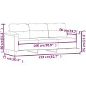 3-OSOBOWA SOFA BEŻOWY 180 CM TAPICEROWANA MIKROFIBRĄ