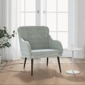 FOTEL JASNOSZARY 63X76X80 CM OBITY AKSAMITEM