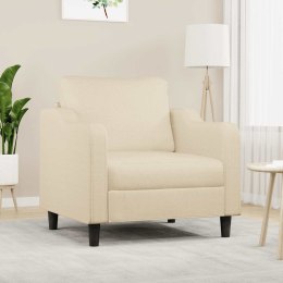 FOTEL KREMOWY 60 CM OBITY TKANINĄ