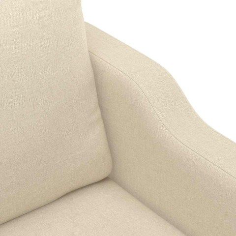 FOTEL KREMOWY 60 CM OBITY TKANINĄ