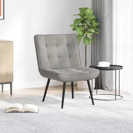 FOTEL RELAKSACYJNY JASNOSZARY 64X74X84 CM AKSAMITNY