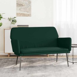 ŁAWKA CIEMNOZIELONA 108X79X79 CM TAPICEROWANA AKSAMITEM