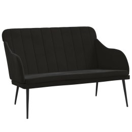 ŁAWKA CZARNA 110X76X80 CM OBITA AKSAMITEM