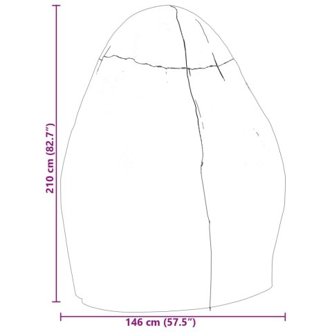 POKROWIEC NA DWUOSOBOWE KRZESŁO JAJO CZARNY Ø 146X210 CM
