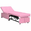 ROZKŁADANA SOFA RÓŻOWY 194 X 50 X 82 CM TKANINA