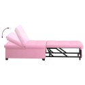 ROZKŁADANA SOFA RÓŻOWY 194 X 50 X 82 CM TKANINA