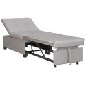 ROZKŁADANA SOFA SZARY 194 X 50 X 82 CM TKANINA