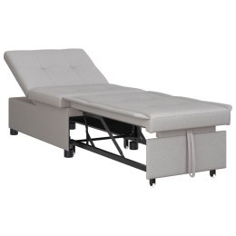ROZKŁADANA SOFA SZARY 194 X 50 X 82 CM TKANINA