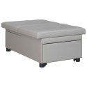 ROZKŁADANA SOFA SZARY 194 X 50 X 82 CM TKANINA