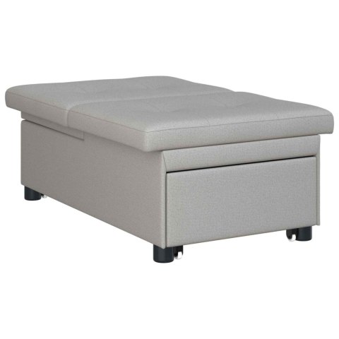 ROZKŁADANA SOFA SZARY 194 X 50 X 82 CM TKANINA