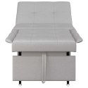 ROZKŁADANA SOFA SZARY 194 X 50 X 82 CM TKANINA
