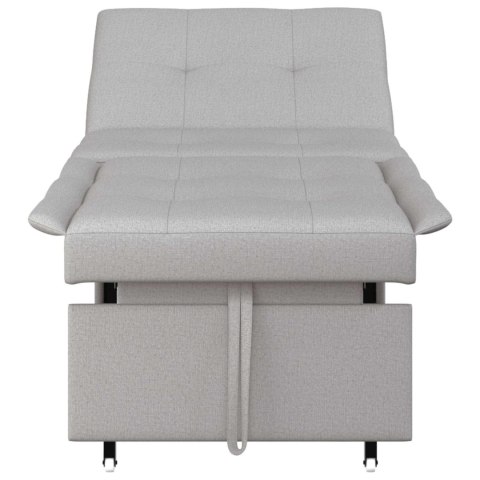 ROZKŁADANA SOFA SZARY 194 X 50 X 82 CM TKANINA