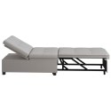 ROZKŁADANA SOFA SZARY 194 X 50 X 82 CM TKANINA