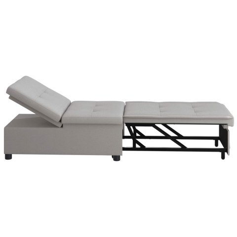 ROZKŁADANA SOFA SZARY 194 X 50 X 82 CM TKANINA