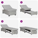 ROZKŁADANA SOFA SZARY 194 X 50 X 82 CM TKANINA