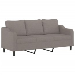SOFA 3-OSOBOWA KOLOR TAUPE 180 CM TAPICEROWANA TKANINĄ
