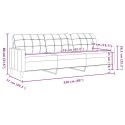 SOFA 3-OSOBOWA ŻÓŁTY 210 CM TAPICEROWANA AKSAMITEM