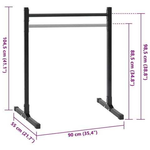 VidaXL Stacja do dipów 2 szt. Czarny 55 x 90 x 104.5 cm