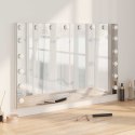 LUSTRO LED DO TOALETKI BIAŁY 80 X 10 X 52,5 CM SZKŁO I STAL