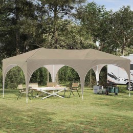VidaXL Namiot imprezowy rozkładany 575 x 288 x 245 cm kremowy