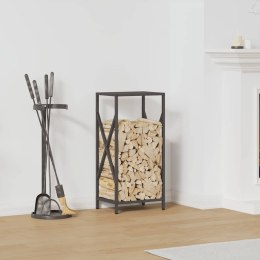 STOJAK NA DREWNO OPAŁOWE CZARNY 34X25X70 CM