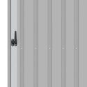 SZOPA Z WIATĄ NA DREWNO SZARA 245X98X159 CM STAL