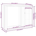 SZOPA Z WIATĄ NA DREWNO SZARA 245X98X159 CM STAL