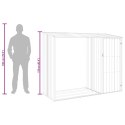 SZOPA Z WIATĄ NA DREWNO SZARA 245X98X159 CM STAL