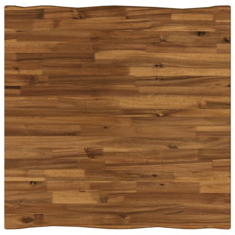 70 X 70 X 75 CM LITE DREWNO AKACJI NATURALNY I CZARNY KWADRAT