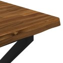 70 X 70 X 75 CM LITE DREWNO AKACJI NATURALNY I CZARNY KWADRAT