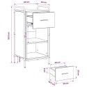 BUFET DĄB SONOMA 97 X 33 X 81 CM DREWNO INŻYNIERYJNE