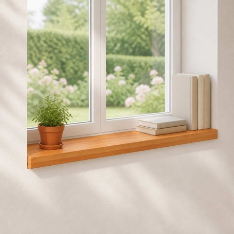PARAPETY 2 SZT. JASNY BRĄZ 70 X 25 X 2 CM DREWNO BUKOWE