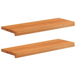 PARAPETY 2 SZT. JASNY BRĄZ 70 X 25 X 2 CM DREWNO BUKOWE