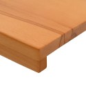PARAPETY 2 SZT. JASNY BRĄZ 70 X 25 X 2 CM DREWNO BUKOWE