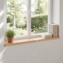PARAPETY 2 SZT. NATURALNY 80X 20 X 2 CM DREWNO BUKOWE