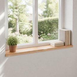 PARAPETY 2 SZT. NATURALNY 80X 20 X 2 CM DREWNO BUKOWE