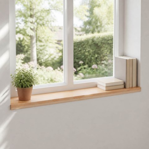 PARAPETY 2 SZT. NATURALNY 80X 20 X 2 CM DREWNO BUKOWE