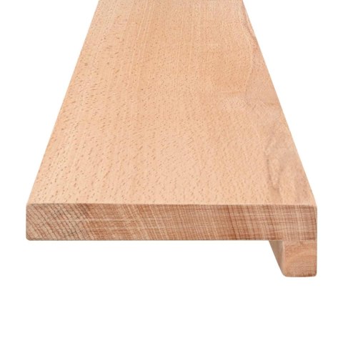 PARAPETY 2 SZT. NATURALNY 80X 20 X 2 CM DREWNO BUKOWE