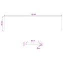 PARAPETY 2 SZT. NATURALNY 80X 20 X 2 CM DREWNO BUKOWE