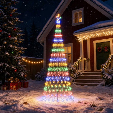 CHOINKA ŚWIĄTECZNA LED 300 CM 350 LED WIELOKOLOROWY ŻELAZO