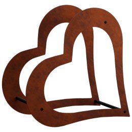 STOJAK NA DREWNO 41 X 40 X 20 CM STAL KORTENOWSKA RDZAWY