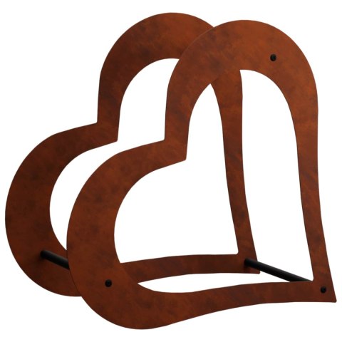 STOJAK NA DREWNO 41 X 40 X 20 CM STAL KORTENOWSKA RDZAWY