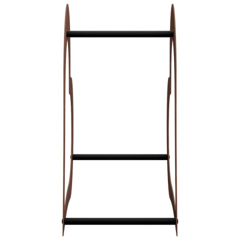 STOJAK NA DREWNO 41 X 40 X 20 CM STAL KORTENOWSKA RDZAWY