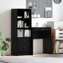 VidaXL Biurko Czarny Dąb 105,5 x 34 x 127 cm 2 szt.