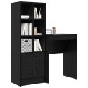 VidaXL Biurko Czarny Dąb 105,5 x 34 x 127 cm 2 szt.
