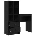 VidaXL Biurko Czarny Dąb 105,5 x 34 x 127 cm 2 szt.