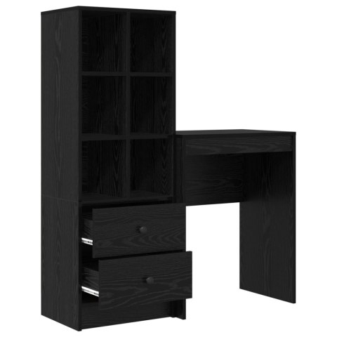 VidaXL Biurko Czarny Dąb 105,5 x 34 x 127 cm 2 szt.