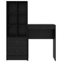 VidaXL Biurko Czarny Dąb 105,5 x 34 x 127 cm 2 szt.