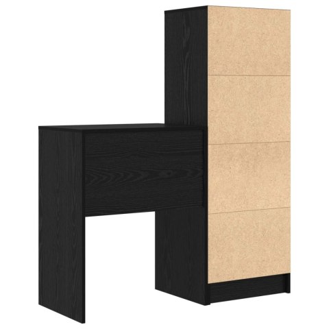 VidaXL Biurko Czarny Dąb 105,5 x 34 x 127 cm 2 szt.