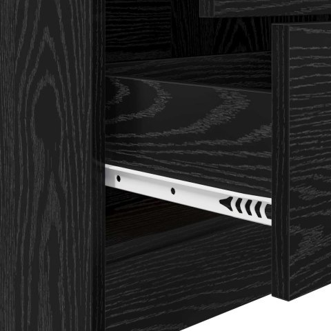 VidaXL Biurko Czarny Dąb 105,5 x 34 x 127 cm 2 szt.